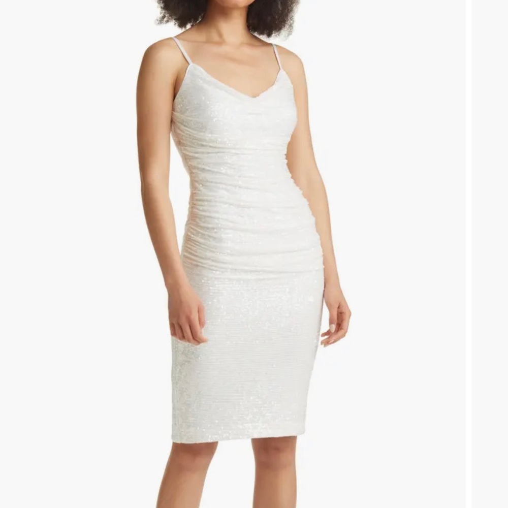 White Sequin Dress